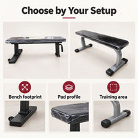 Banc de musculation plat pour salles de sport commerciales et studios d'entraînement, idéal pour les exercices de force en salle de sport professionnelle, matériel de gym