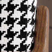 Silla de Ocio Retro Moderna, Madera de Teca Dorada Ecológica, para Sala de Estar, Dormitorio, Oficina en Casa, Comedor, Hotel, Hospital