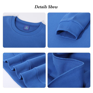 <span class=keywords><strong>Felpa</strong></span> <span class=keywords><strong>oversize</strong></span> con girocollo in bianco in cotone poliestere 300 pesante Gsm <span class=keywords><strong>felpa</strong></span> da <span class=keywords><strong>uomo</strong></span> - Product Image 3