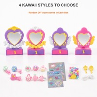 Cermin Harta Karun Super Kawaii Plastik 4 Model Kit DIY Manik-Manik Gantungan Kunci Stiker Jepit Rambut Mini Berkedip Bersuara Siap Jual