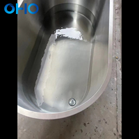 OHO Plus Edition 304 Baignoire ovale en acier inoxydable pour récupération sportive