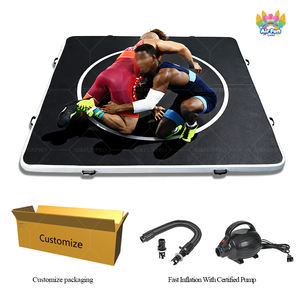 Tapis de Lutte <span class=keywords><strong>Gonflable</strong></span> Gymnastique Anti-Dérapant Air Track <span class=keywords><strong>3m</strong></span> X <span class=keywords><strong>3m</strong></span> PVC pour Entraînement Jiu Jitsu BJJ MMA Judo Pliable Portable OEM - Product Image 2