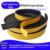 Bande d'étanchéité auto-adhésive en mousse EPDM (éthylène-propylène ternaire) pour boîtier de distribution, armoire, étanchéité marine, élastique et imperméable