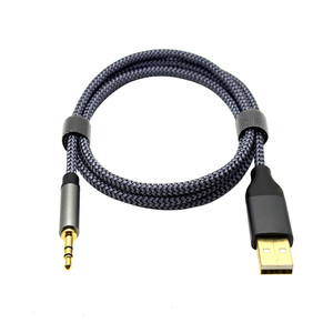 Cable de Audio USB <span class=keywords><strong>a</strong></span> 3.5mm, <span class=keywords><strong>Adaptador</strong></span> USB-<span class=keywords><strong>A</strong></span> <span class=keywords><strong>a</strong></span> <span class=keywords><strong>3.5</strong></span> TRS Aux <span class=keywords><strong>Jack</strong></span>, Conector Chapado en Oro con Trenzado de Nailon para PC, Laptop, Altavoces y Auriculares - Product Image 1