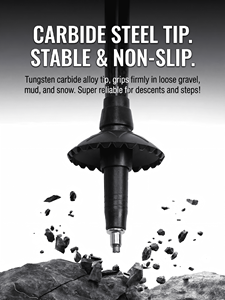 Bâton de randonnée en fibre de <span class=keywords><strong>carbone</strong></span> 3K Namkabaw, ultra-léger, pliable en 3 sections, poignée EVA, verrouillage rapide, canne de marche pour le camping - Product Image 4
