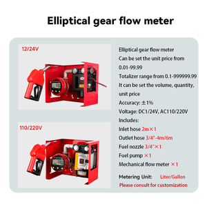 220V điện tự động nhiên liệu cầm tay đo lưu lượng <span class=keywords><strong>DIESEL</strong></span> chuyển bơm Kit 30-40L/min dầu bơm bánh răng cho nhiên liệu Dispenser - Product Image 5