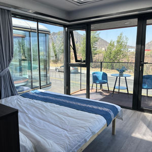 Çin şeffaf prefabrik kapsül konteyner ev ticari otel mobil uzay kapsül kabin - Product Image 4