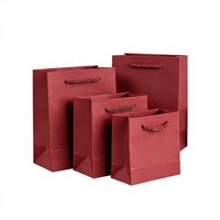 Sac fourre-tout rectangulaire uni pour bijoux avec poignée en corde, emballage personnalisé exquis pour accessoires, sac cadeau de qualité supérieure