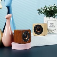 Altavoz Portátil de Escritorio Q10, Mini Altavoz Inalámbrico BT de 6.0 Canales con Acabado de Madera Retro para Cine en Casa, Computadora y Teléfono Móvil