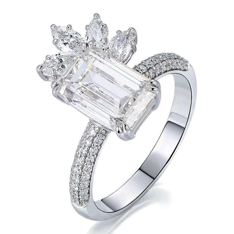 Real solid 14k gold lab diamond ring