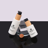 Tapa de Bambú para Botella, Personalizable con Serigrafía de Logotipo, Botellas de Vidrio Blanco Mate de 30 ml