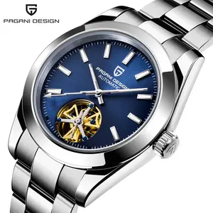 OEM tourbillon luminouswatch marca privada tourbillon reloj automático de gama alta chapado Diver reloj 10 BAR relojes para hombres