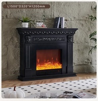 Cheminée électrique en marbre blanc de style européen avec simulation de flamme LED, chauffage décoratif d'intérieur autoportant