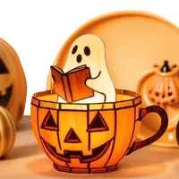 Ornement Décoration Maison Lecture Livre Lampe Creative Table Décoration Festival Cadeaux Halloween Fantôme Lecture Veilleuse