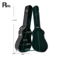 Étui rigide pour guitare acoustique 12 cordes Boîte de guitare en bois en cuir personnalisée robuste et durable