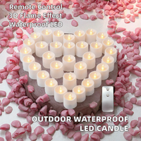 Bougie LED étanche à effet flamme 3D avec télécommande, alimentée par piles, pour décoration extérieure et intérieure, idéale pour les fêtes - Approvisionnement direct usine