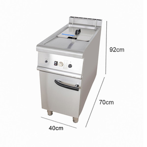 <span class=keywords><strong>Friteuse</strong></span> industrielle à <span class=keywords><strong>gaz</strong></span> en acier inoxydable pour cuisine commerciale, <span class=keywords><strong>friteuse</strong></span> à graisse profonde avec armoire - Product Image 4