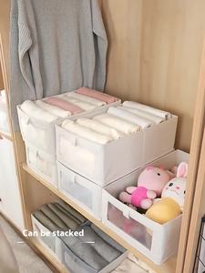 Cotton and Linen Fabric Can Be Window <b>Storage</b> Drawer Type <b>Clothes</b> Organizer Household Large Foldable <b>Storage</b> Box - Product Image 2