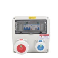 Boîte de distribution extérieure étanche IP66 ignifuge, prise 220V 40A, entrée 1x 32A 5P, sortie 1x 16A3P