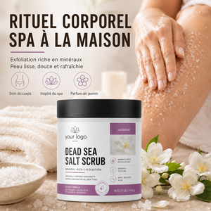 Exfoliante Corporal Premium de Belleza Natural, Suave e Hidratante para Piel Seca, Suaviza la Piel, Apto para Todo Tipo de Piel, ODM/OEM, con Jazmín y Sal del Mar Muerto - Product Image 6
