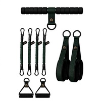 Bandas de Resistencia Multifuncionales Personalizadas para Entrenamiento de Abdomen, Cintura, Brazos, Core/ABS y Piernas, 4*30LB, con Pedal