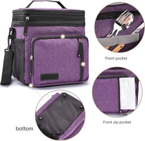 Sac isotherme réutilisable et imperméable pour le déjeuner, avec logo personnalisé, échantillon gratuit, pour sac isotherme anti-fuite. - Product Image 2