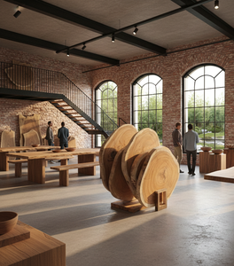 Plateau de table en bois de suar sélectionné à la main avec bord naturel, grain riche et caractère boisé durable. - Product Image 6