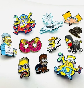 Insignias Metálicas Divertidas y Creativas de los <span class=keywords><strong>Simpson</strong></span>, Accesorios de Joyería, Artesanías Metálicas, Pins de Solapa, Fábrica de Metal en China - Product Image 3
