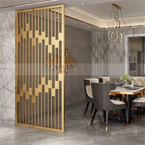 EX364 Modern Nordic Luxury Hotel <b>Room</b> <b>Divider</b> Custom Stainless Steel Privacy Metal Screen Gold School Hall Living <b>Room</b> - Product Image 4