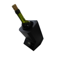 Refroidisseur à vin électrique, refroidisseur à vin portable pour une bouteille avec écran tactile LED et température réglable