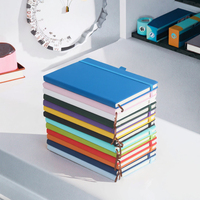 Organiseur/Agenda en cuir PU A5 de luxe personnalisé avec logo Wenshun, avec sangle élastique, couverture rigide, pour le bureau, l'école, cadeau
