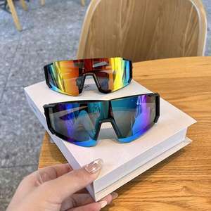 Lunettes de sport polarisées noires, lunettes de protection coupe-vent, grande monture, protection pour le cyclisme en plein air, lunettes de protection bleues 9377 - Product Image 2