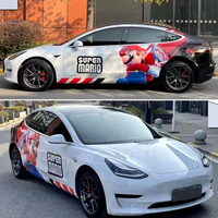 Vinilo Autoadhesivo NIKO de PVC con Diseño Personalizado de Dibujos Animados, Impresión Digital en Degradado, para Envolver la Carrocería del Automóvil, Color Antiarañazos