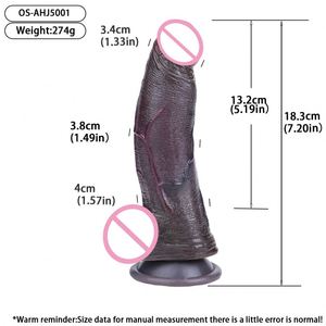 FAAK Grand Dildo Réaliste avec Ventouse, Pénis Réaliste, Plug Anal en Silicone Double Couche, Jouets Sexuels pour Femmes et Hommes - Product Image 6