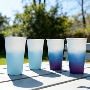 Gobelet isotherme en aluminium 12oz 16oz, personnalisable avec logo, recyclé, pour eau, jus, café, sublimation, métallique, pour fête, changeant de couleur - Product Image 1