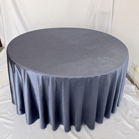 Couverture de table ronde en satin de soie pour décoration de table en tissu lisse pour mariage
