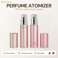 Flacon de parfum rechargeable portable de luxe 5 ml, atomiseur de voyage vide givré, flacon de parfum en verre 8 ml avec emballage boîte