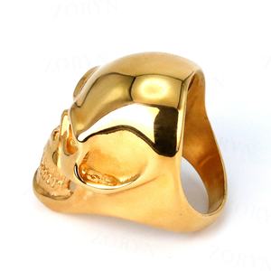 Anillo de Calavera de Jefe Indio Gótico de Acero Inoxidable Chapado en Oro de 18K para Hombre y Unisex, con Pluma 3D y Tocado, Estilo Atrevido, Biker, Punk, Hip Hop, para Uso Diario - Product Image 4