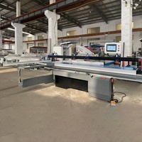 Machine à scier à panneaux de bois à table coulissante CNC avec commande PLC à écran tactile