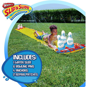 Toboggan aquatique gonflable Wham-O avec jeu de bowling pour enfants et divertissement familial en plein air dans le jardin - Product Image 4