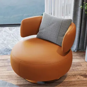 Nordic Rotating Armchair Sofa Modern Lounge Chair For Home Hotel Use Creative Lazy Single Chair