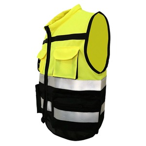 Chaleco <span class=keywords><strong>de</strong></span> Seguridad Reflectante <span class=keywords><strong>de</strong></span> Alta Visibilidad, Color Amarillo Naranja, Transpirable, Unisex, para Construcción, Tráfico y Trabajo, con Múltiples Bolsillos y Logotipo Personalizado - Product Image 5