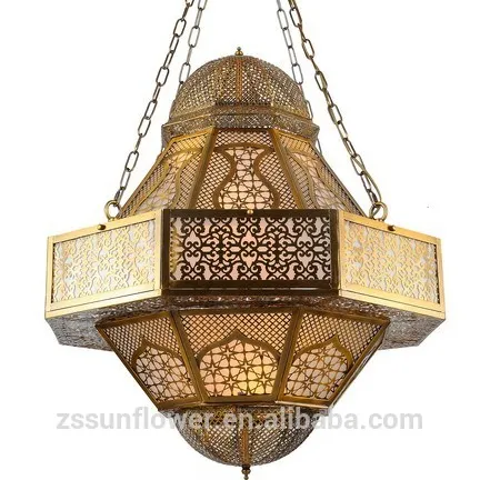 מרוקו סגנון מלון לובי תלוי תאורה עבור דובאי קישוט תליון מנורת אור