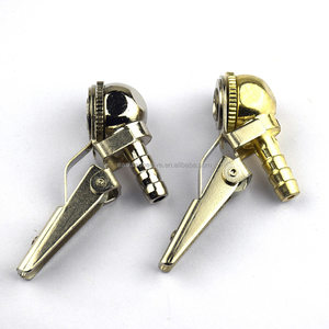 Brass Swivel Air Chuck Clip On Tire Inflator Connector, 8mm Barb Hose End Tire Pump Nozzle For <b>Car</b> Bike Electric Scooter - Product Image 2