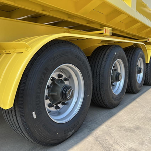 Semi-remorque benne basculante arrière en U à 6 essieux en acier avec système de freinage pneumatique double et train de roulement robuste - Product Image 5