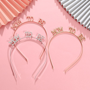 Bandeau de diadème de douche de bébé pour les femmes-Couronne de princesse à <span class=keywords><strong>strass</strong></span> étincelants Couvre-chef de fête de révélation de sexe pour maman - Product Image 1