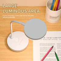 Lampe de bureau à col de cygne, lampe de lecture LED à col flexible, lampe de table rechargeable pour l'étude, le travail et l'utilisation au chevet