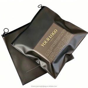 <span class=keywords><strong>Sac</strong></span> à fermeture éclair en PVC noir <span class=keywords><strong>de</strong></span> qualité supérieure personnalisé avec impression <span class=keywords><strong>de</strong></span> logo personnalisé, pochette d'emballage en plastique pour cosmétiques et maillots <span class=keywords><strong>de</strong></span> bain - Product Image 1