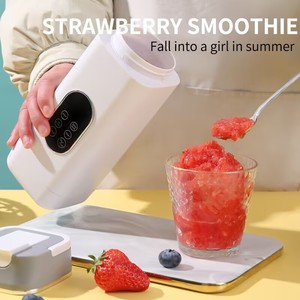 Portable <b>Mini</b> Juicer <b>Bottle</b> 12000 Rpm Usb Rechargeable With Ice Crusher For Travel And Home Use - Product Image 5