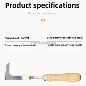 Crepa Weeder ervice diserbo strumento falce con manico in legno per la rimozione di crepe strumento di rimozione di erbacce estirpazione estirpazione strumento di rimozione di muschio - Product Image 6